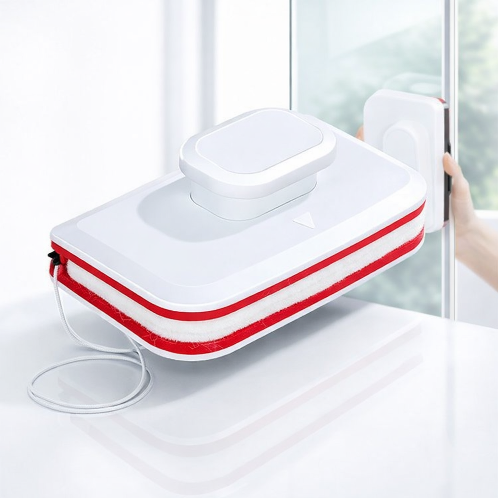 Lave-Vitre Magnétique Double Face : Nettoyeur de Vitres Extérieur Sécurisé & Anti-Chute 🧲